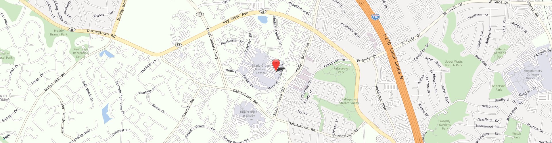 Location Map: 9715 Medical Center Drive Rockville, MD 20850